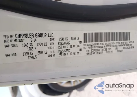 2014 Dodge Journey Sxt из США, поврежденный, VIN 3C4PDDBG3ET301795